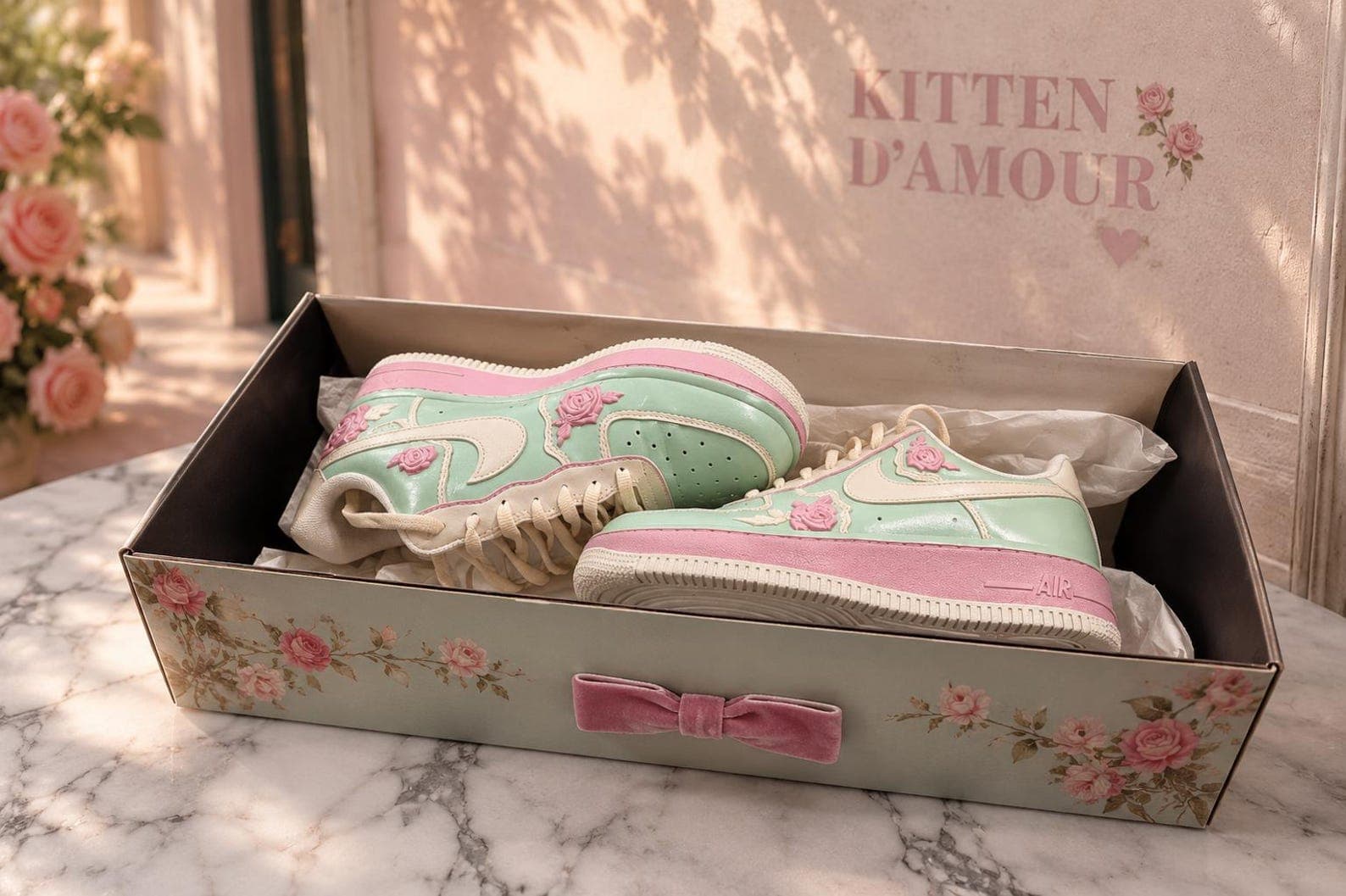 Rose Mint Custom Low alternate sneaker shot